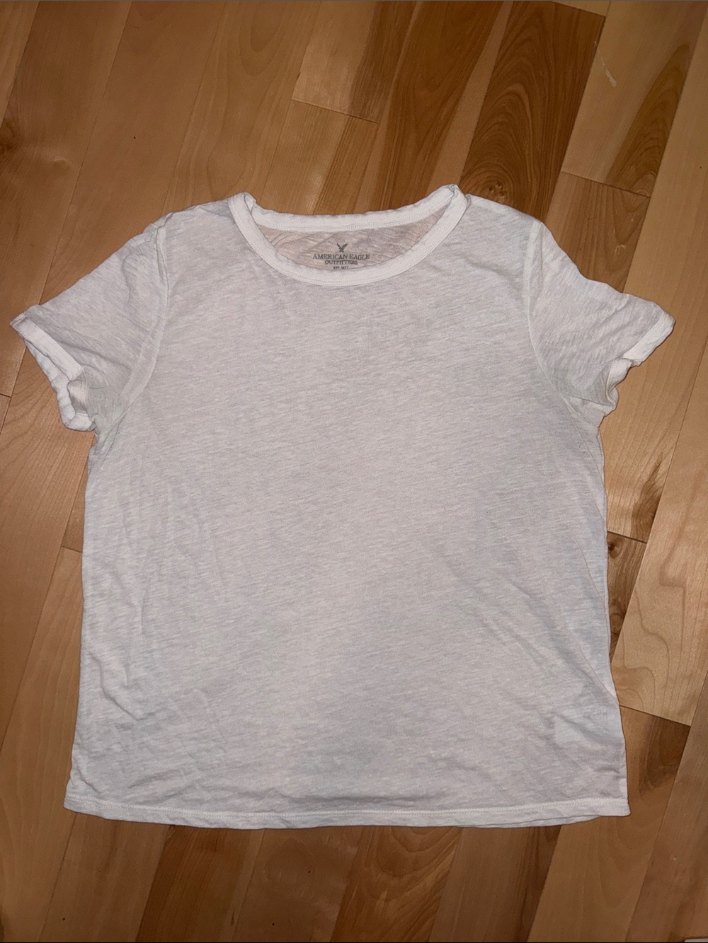 American Eagle Outfitters ladies S White burnout Short-Sleeve Tee